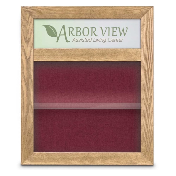 Outdoor Enclosed Combo Board, 42"x32", Bronze Frame/Blue & Pearl